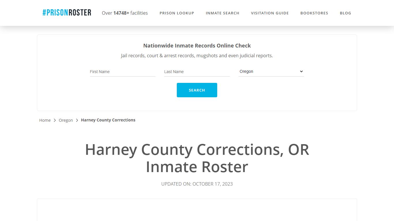 Harney County Corrections, OR Inmate Roster - Prisonroster